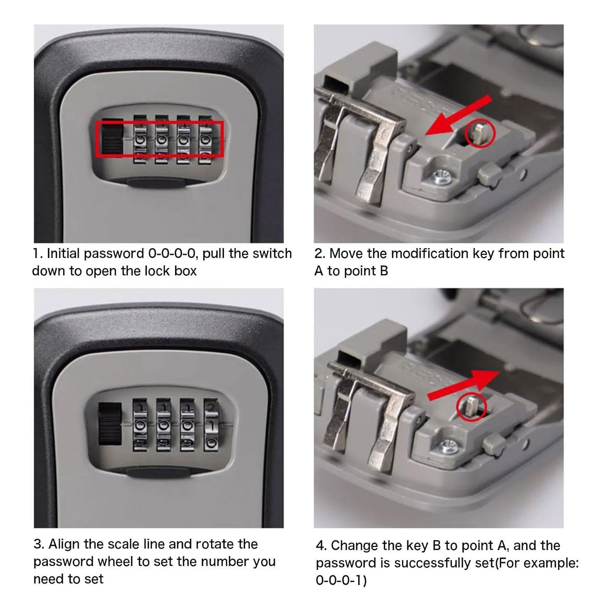 Combination Key Box with Combination Lock for Home Office Security Storage AU