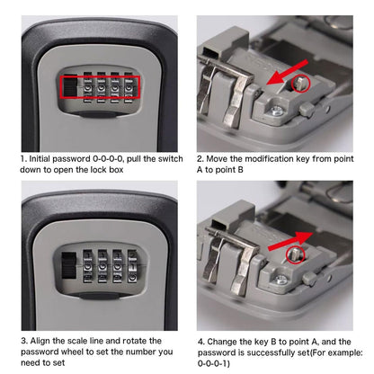 Combination Key Box with Combination Lock for Home Office Security Storage AU