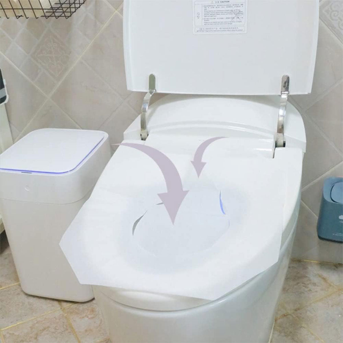 2 Packs Disposable Toilet Seat Covers 250pcs Soluble Paper