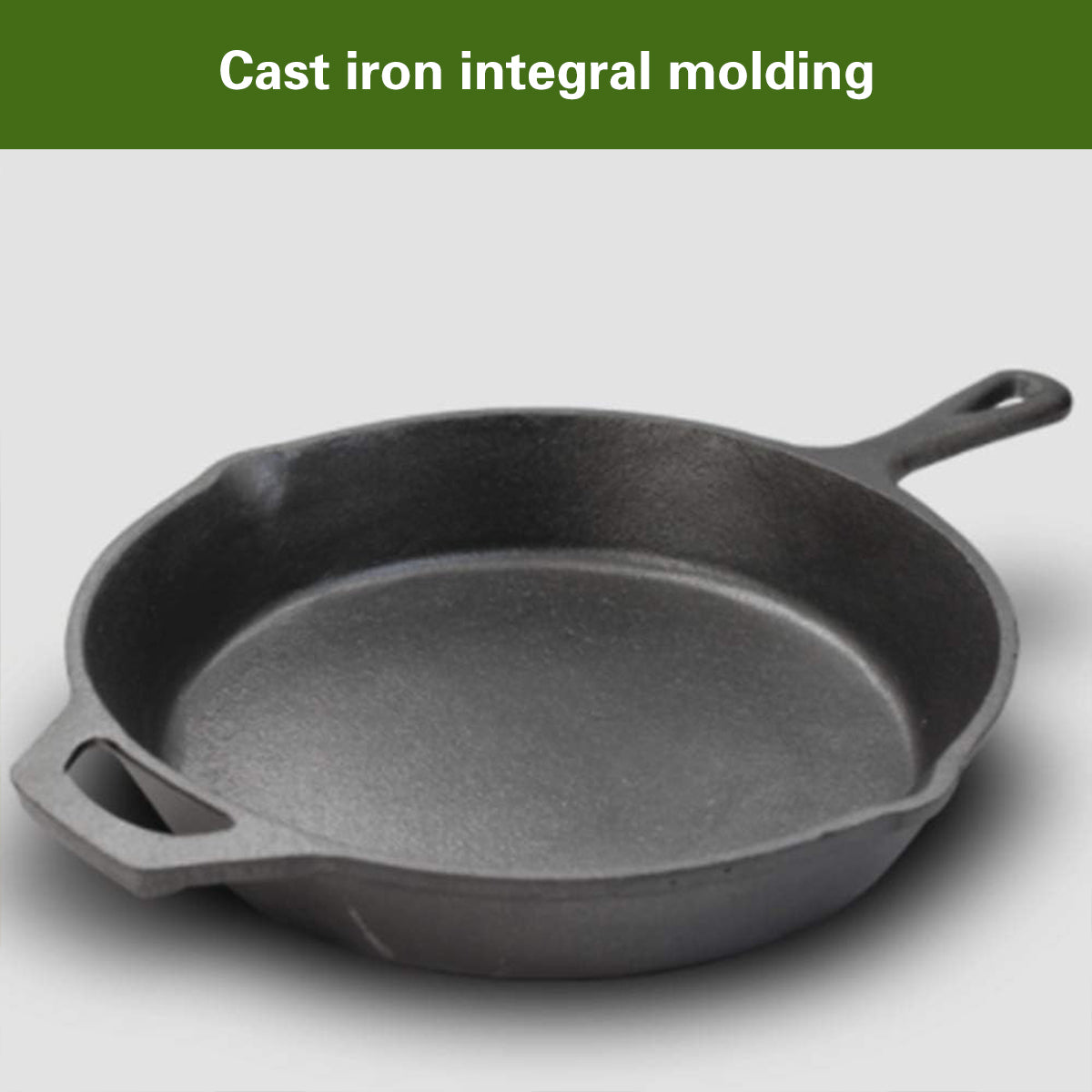 Cast Iron Frying Pan 30cm Skillet with Heat Resistant Handle
