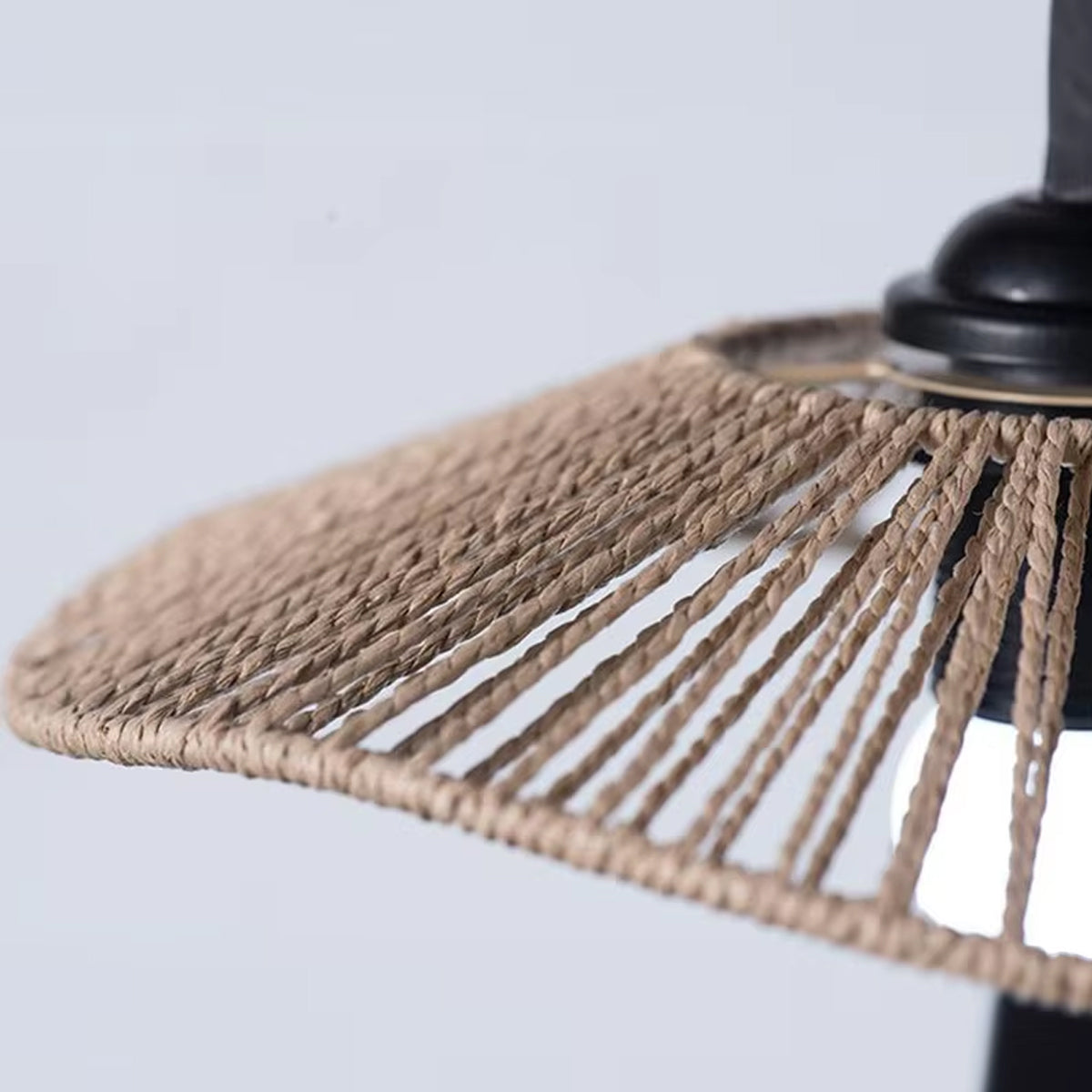 Woven Paper Rope Lamp Shade Rustic Ceiling Light Cover