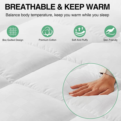 Hotel Mattress Comfort Pad 7cm Quilted Cotton Topper