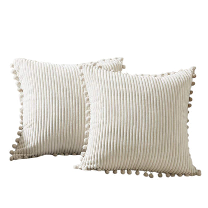2PCS Corduroy Pillow Cover Luxury Decorative Cushion Case for Sofa Living Room