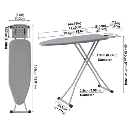 Foldable Ironing Board Portable Laundry Iron Table for Home and Hotel