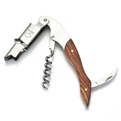 4-in-1 Wine Opener Set Corkscrew Foil Cutter Bottle Stopper Kit