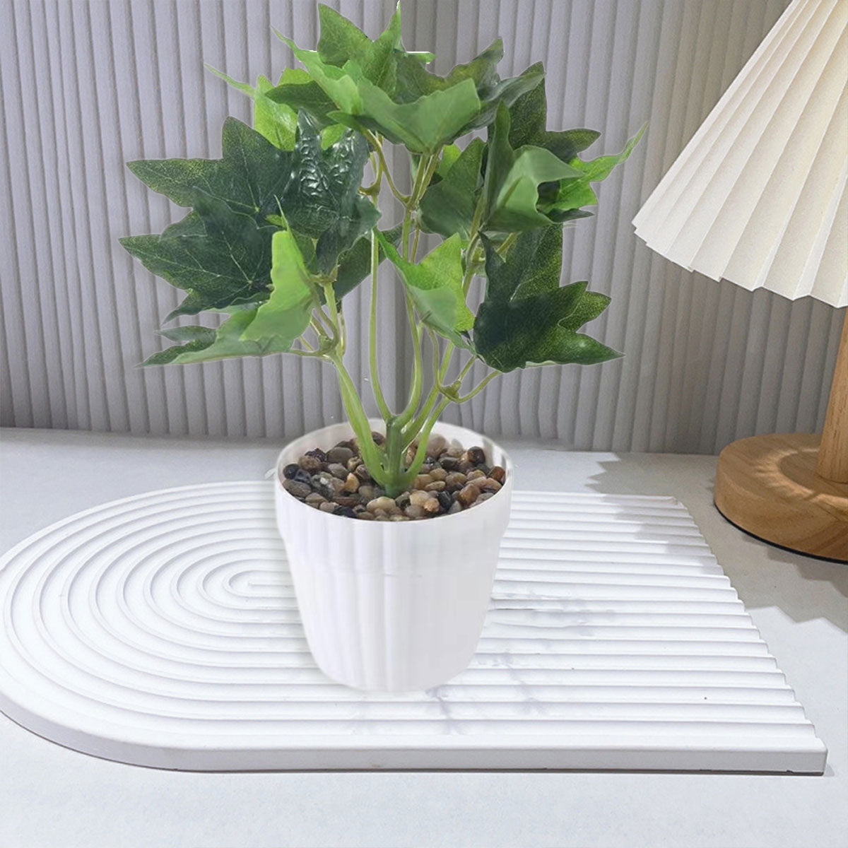 Artificial Small Potted Plant Decoration Faux Bonsai Greenery Indoor Home Decor