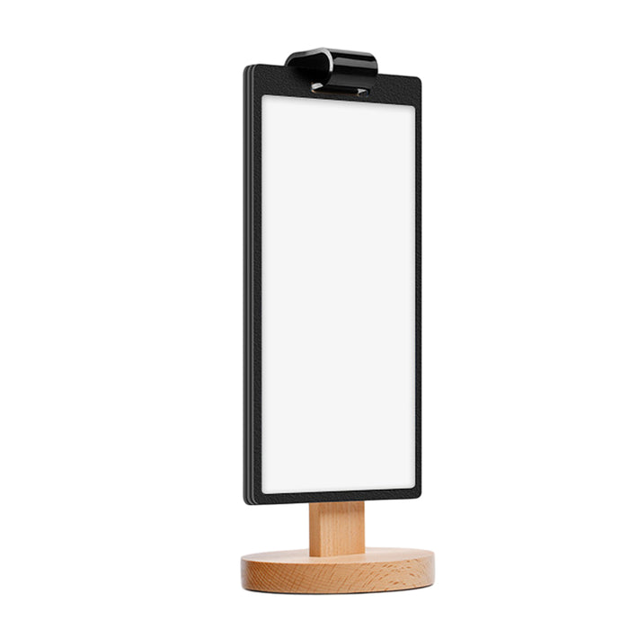 Tabletop Menu Holder with Wooden Support Base