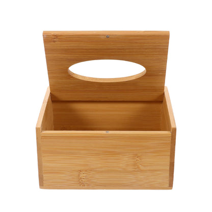 Bamboo Tissue Box Holder Wooden Cover Dispenser for Home and Office