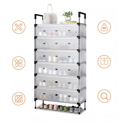 7Tier Shoe Rack Storage Organizer Stand Shelves Adjustable Shoes Holder for Home