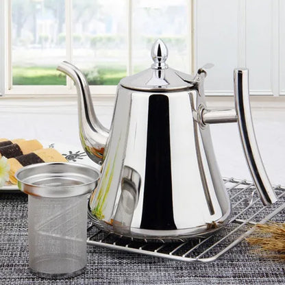 Thickened Stainless Steel Teapot Kettle with Built-in Strainer