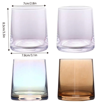 2 Pcs Glass Toothbrush Cups Set for Hotel Bathroom