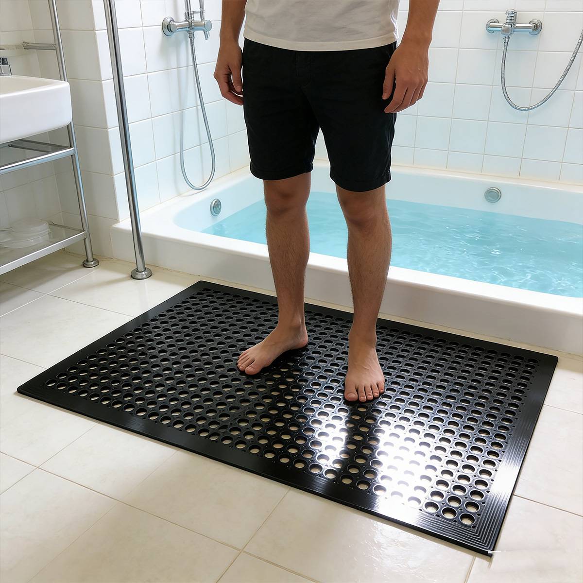 Large Non-Slip Hotel Bath Mat 90 x 150cm – Product View 9