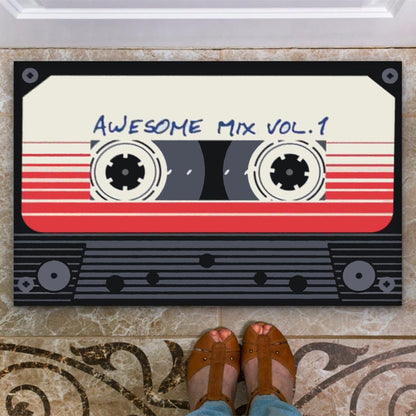 Absorbent Non-Slip Retro Cassette Bathroom Floor Mat 2 Sizes