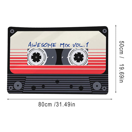 Absorbent Non-Slip Retro Cassette Bathroom Floor Mat 2 Sizes