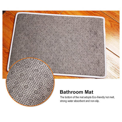 Absorbent Non-Slip Retro Cassette Bathroom Floor Mat 2 Sizes