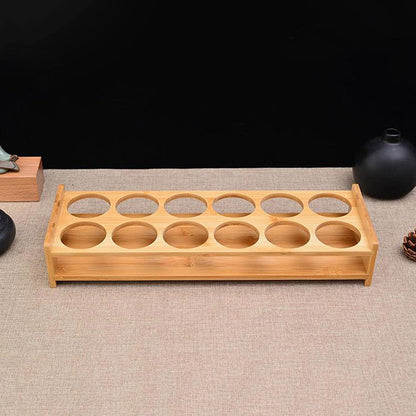 Bamboo Wine Glass Holder Splitter Cup Holder Organiser for Kitchen Bar Storage