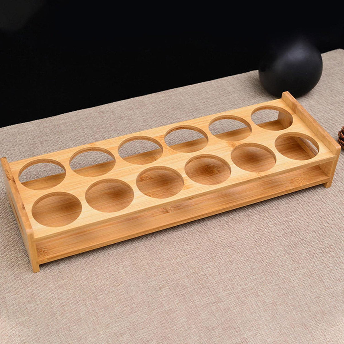 Bamboo Wine Glass Holder Splitter Cup Holder Organiser for Kitchen Bar Storage