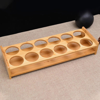 Bamboo Wine Glass Holder Splitter Cup Holder Organiser for Kitchen Bar Storage
