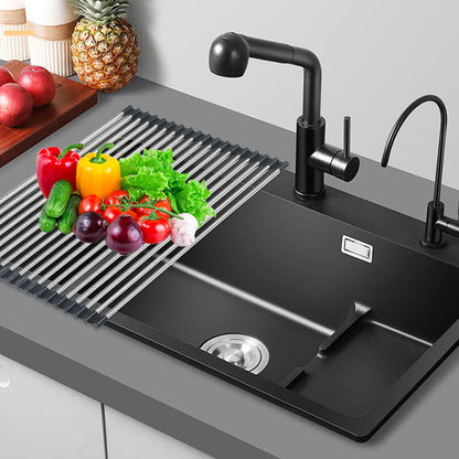 Multifunctional Stainless Steel Draining Rack Folding Sink Organizer for Kitchen