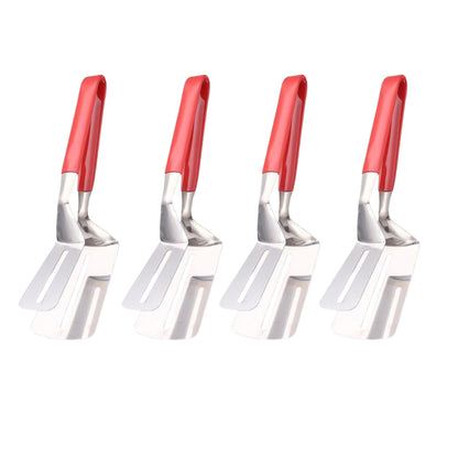 4pcs Stainless Steel Steak Tongs Frying Spatula Kitchen Tool Set