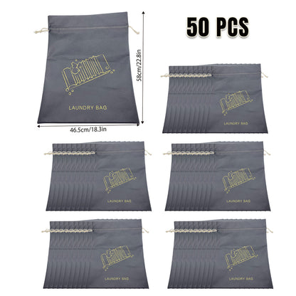 50pcs Large Drawstring Laundry Bags Travel Dirty Clothes