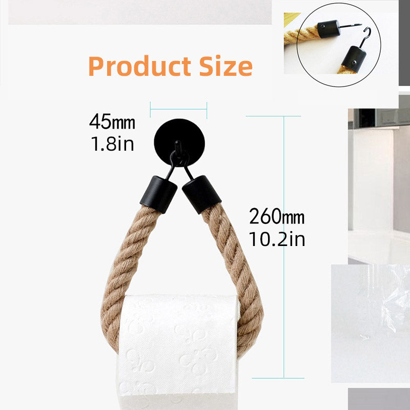 Black Wall Mounted Paper Towel Holder Hanging Roll Dispenser Kitchen Storage