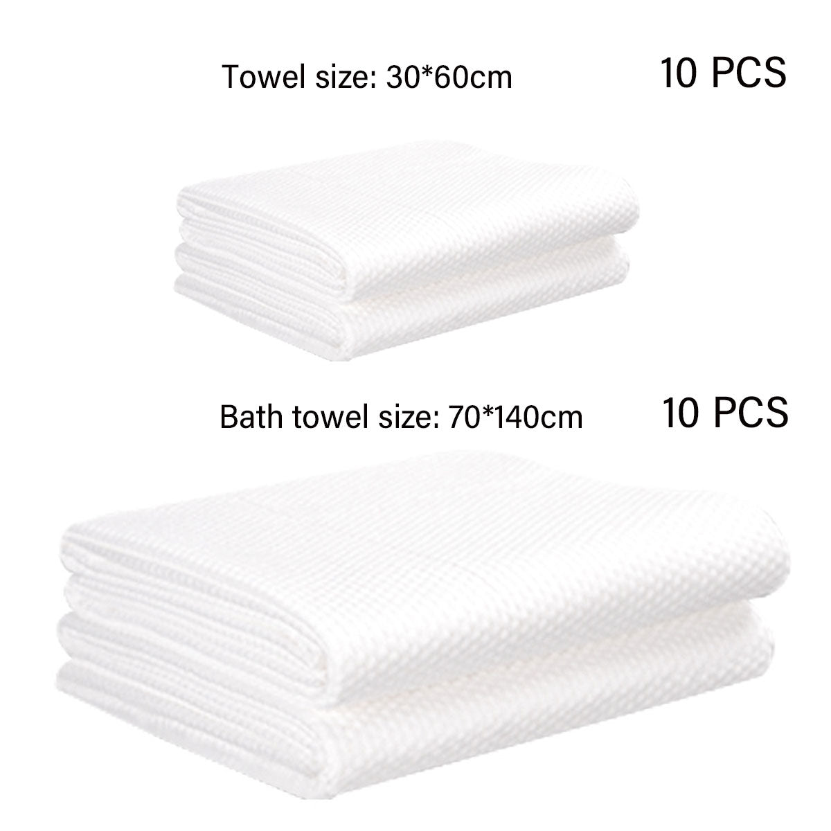 10pcs Disposable Bath Towels Travel Towels Soft Absorbent for Spa Hotel Bathroom