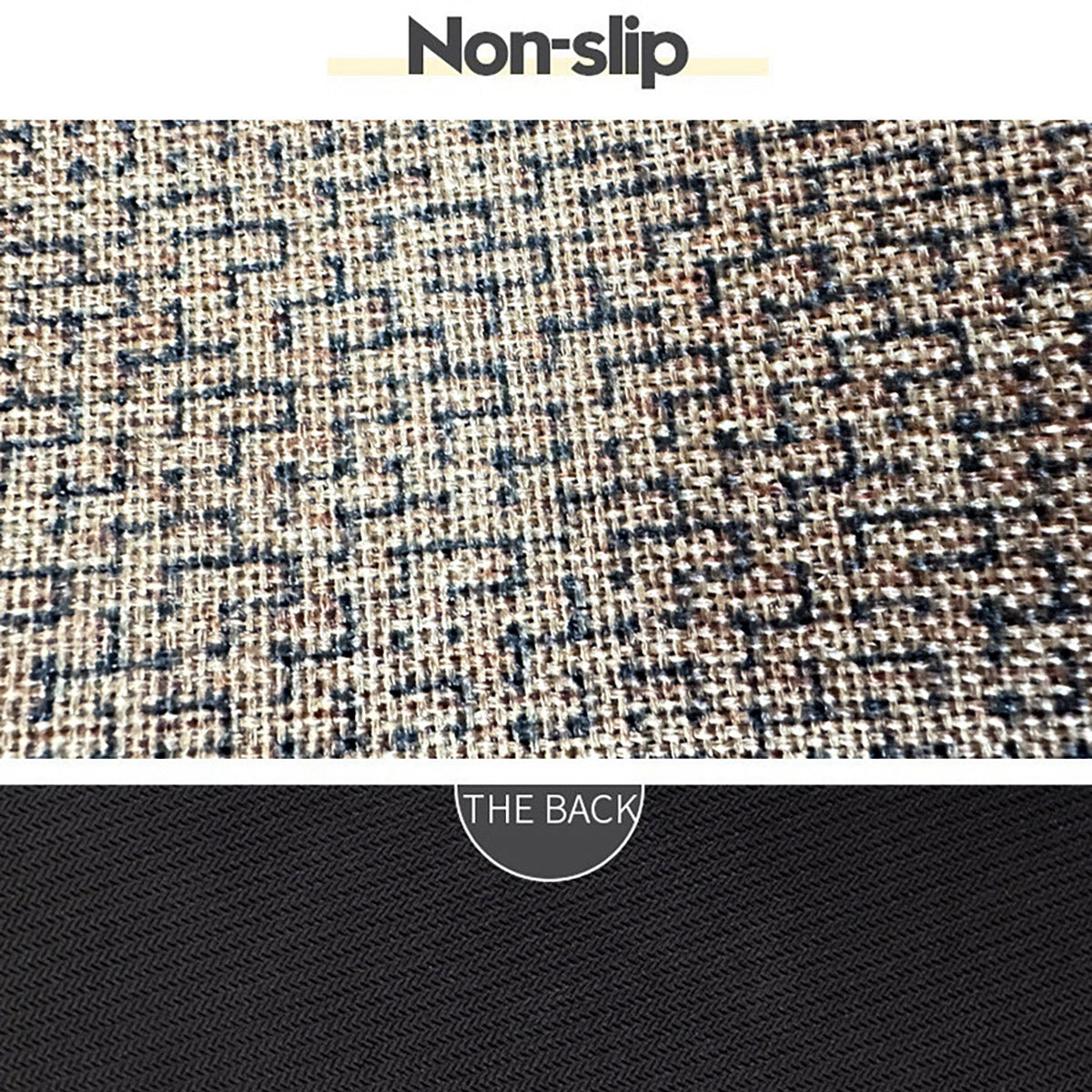 2 Pcs Absorbent Kitchen Floor Mat Non-Slip Linen Rug Set