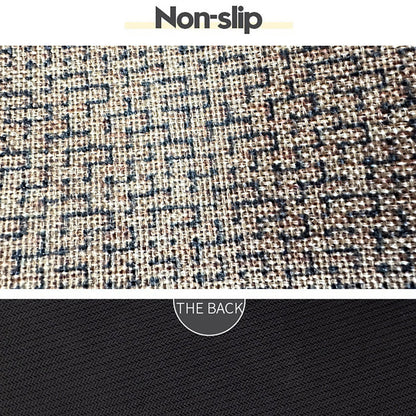 2 Pcs Absorbent Kitchen Floor Mat Non-Slip Linen Rug Set