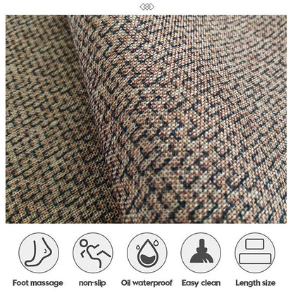 2 Pcs Absorbent Kitchen Floor Mat Non-Slip Linen Rug Set