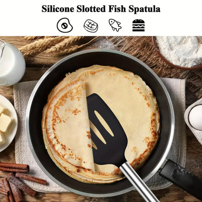 2Pcs Silicone Cooking Utensils Stir Fry Spatula for Non Stick Cookware