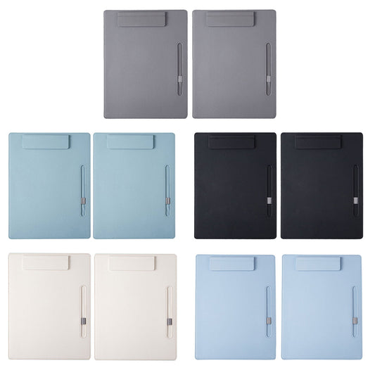 2 Pcs Leather Clipboard Conference File Holder for Hotel Menu