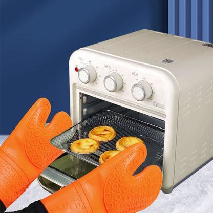 2pcs Insulated Oven Mitts Heat Resistant Gloves for Kitchen Household Use AU