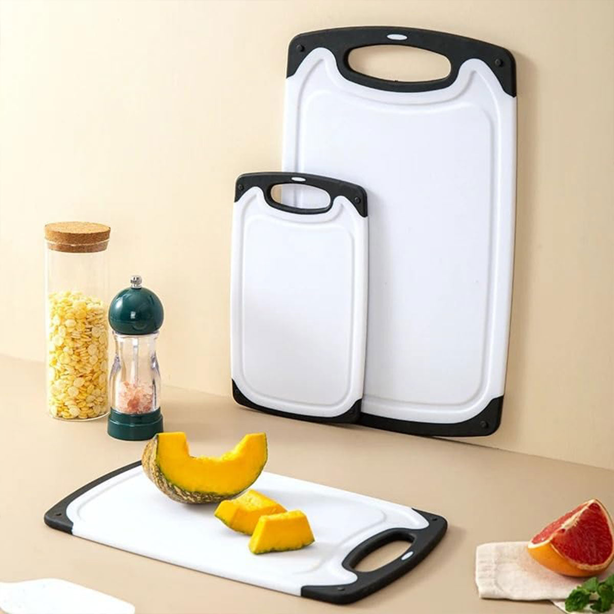 3pcs Wheat Straw Plastic Cutting Board Set Eco-Friendly Chopping Board Kitchen