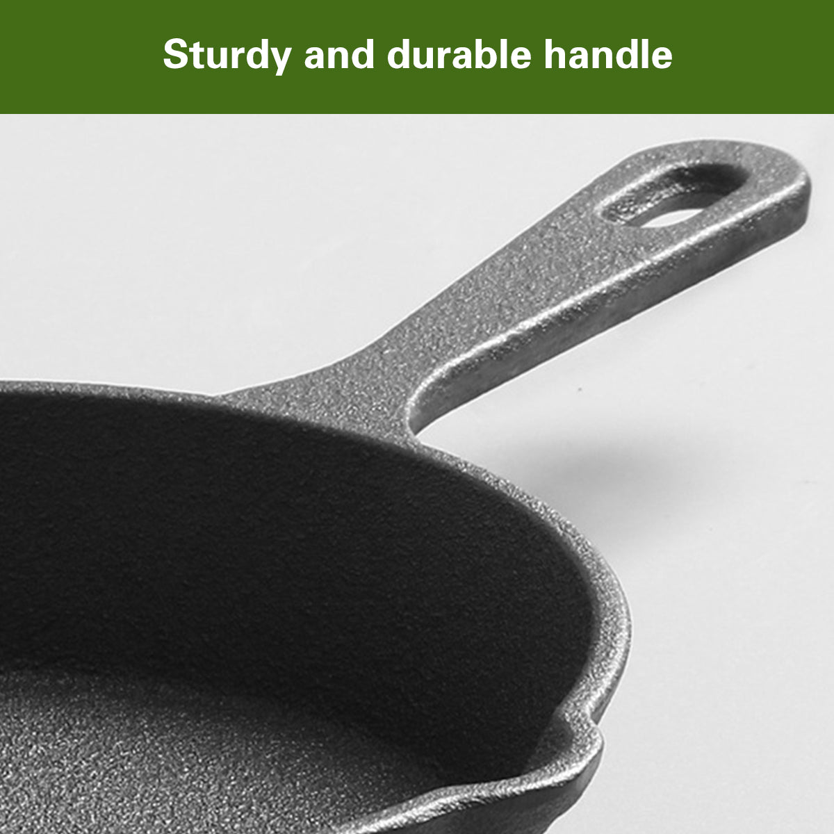 Cast Iron Frying Pan 30cm Skillet with Heat Resistant Handle
