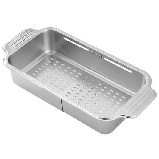 304 Stainless Steel Retractable Sink Drain Basket with Utensil Holder