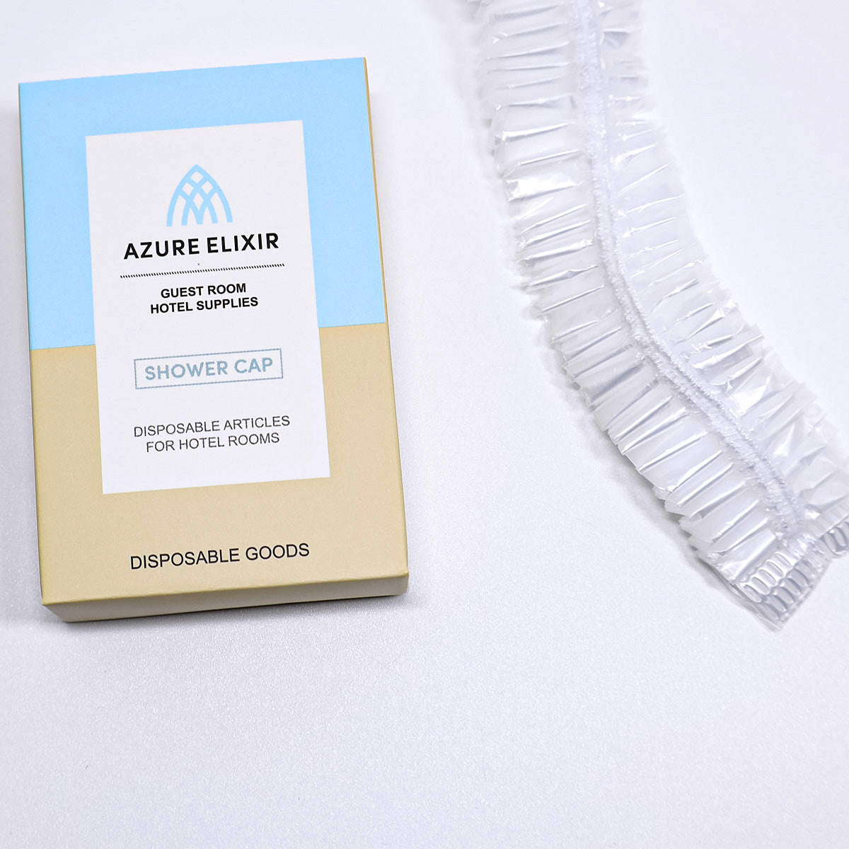 50pcs Transparent Disposable Shower Caps Individually Wrapped