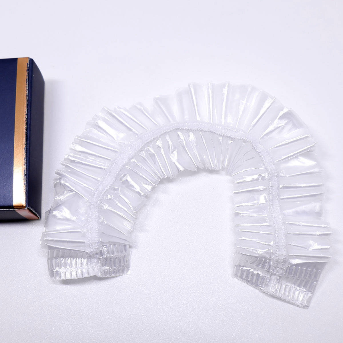 50pcs Transparent Disposable Shower Caps Individually Wrapped