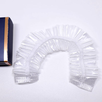 50pcs Transparent Disposable Shower Caps Individually Wrapped