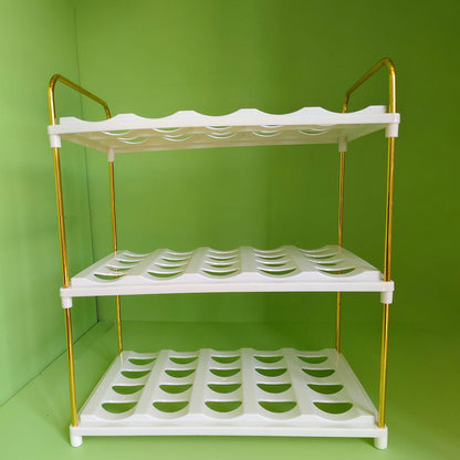 3 Tier Cup and Bottle Storage Rack with Dividers – Product View 9