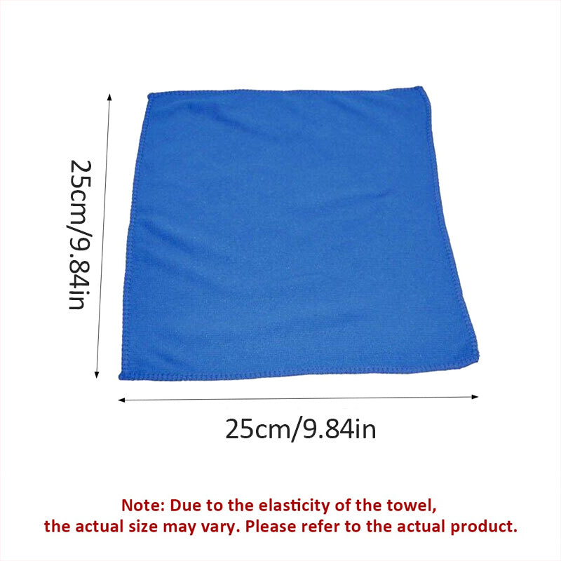 50PCS Blue Microfibre Cloths Car Cleaning Cloth Detailing Towels Washing Duster