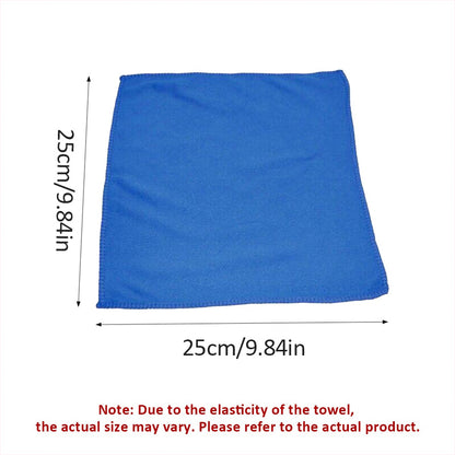50PCS Blue Microfibre Cloths Car Cleaning Cloth Detailing Towels Washing Duster