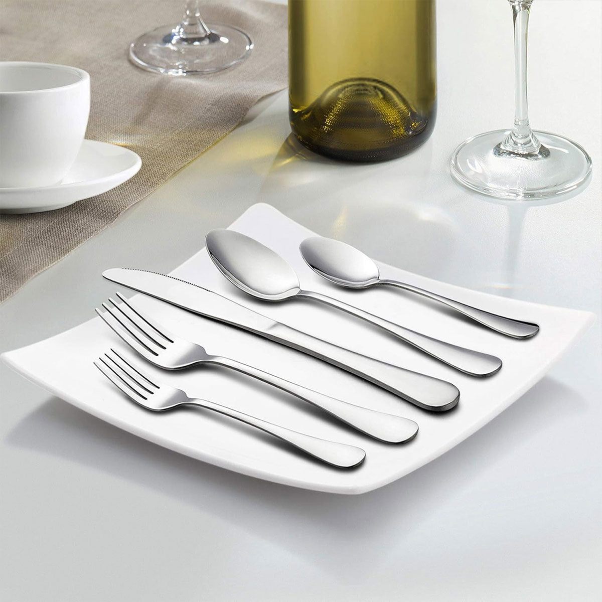 2 Sets Stainless Steel Cutlery 10 Piece Dining Utensils