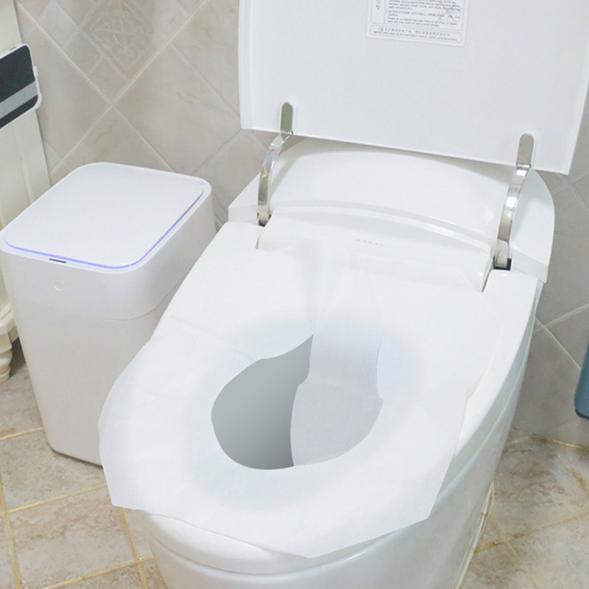 2 Packs Disposable Toilet Seat Covers 250pcs Soluble Paper