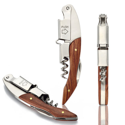 4-in-1 Wine Opener Set Corkscrew Foil Cutter Bottle Stopper Kit