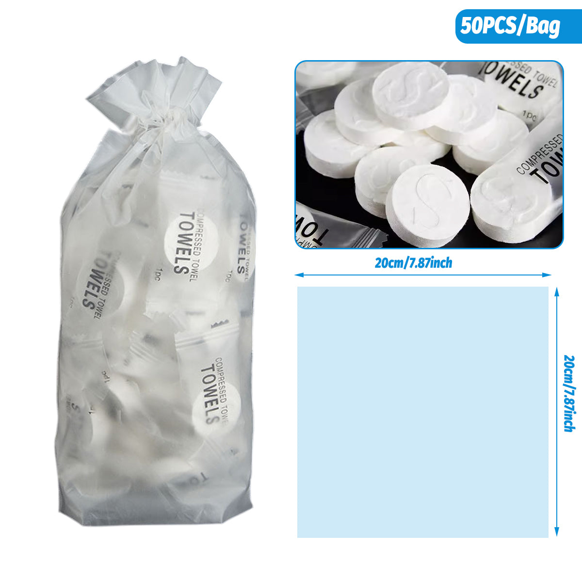 Compressed Disposable Face Towel for Guest – Product View 3