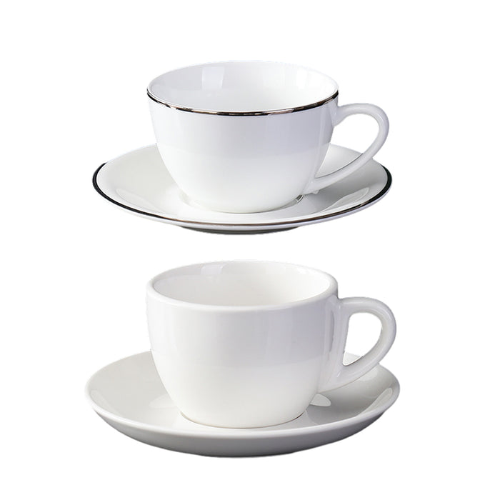 6 Pcs Ceramic Coffee Cups with 6 Saucers