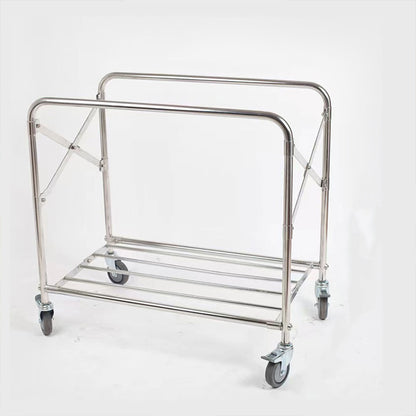 Folding Linen Trolley with Silent Wheels, Dry Wet Sorting