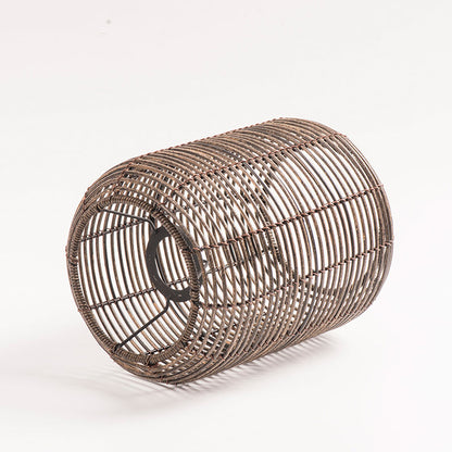 Vintage Rattan Woven Pendant Lampshade Boho Ceiling Light