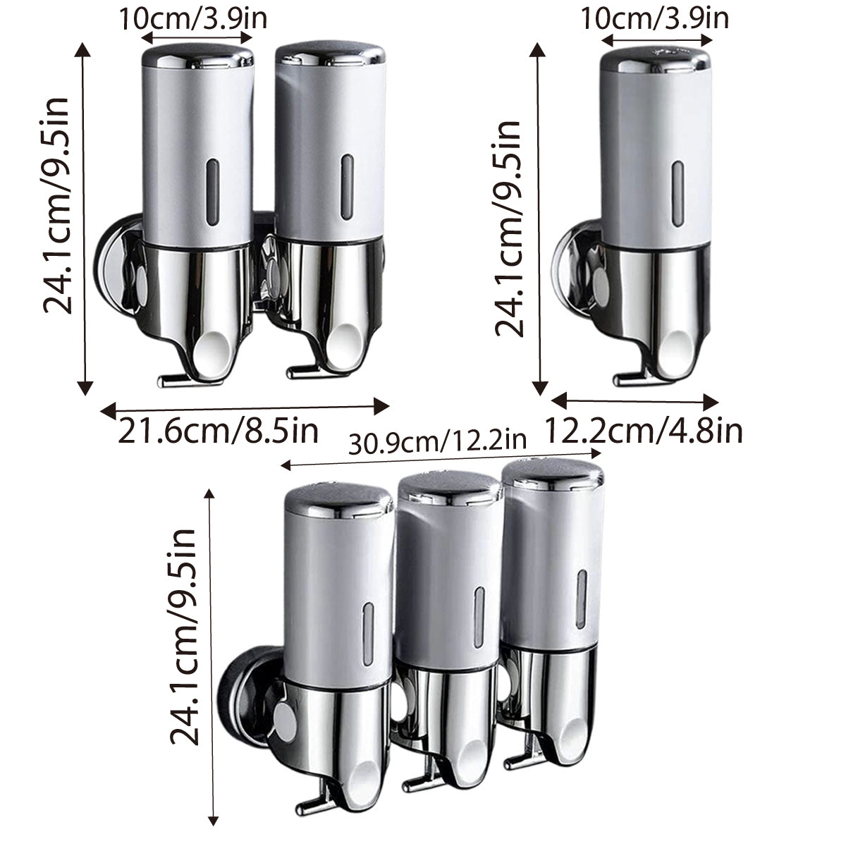 Lever Soap Dispenser Manual Push Shower Gel Hotel Bathroom Use